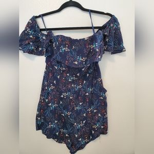 Peppermayo - Davidson Navy Floral Romper
